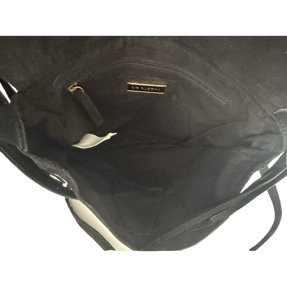 Big Buddha Shoulder Crossbody Bag Black Suede Fringe Gold Beaded Bohemian - NWT - Picture 13 of 14